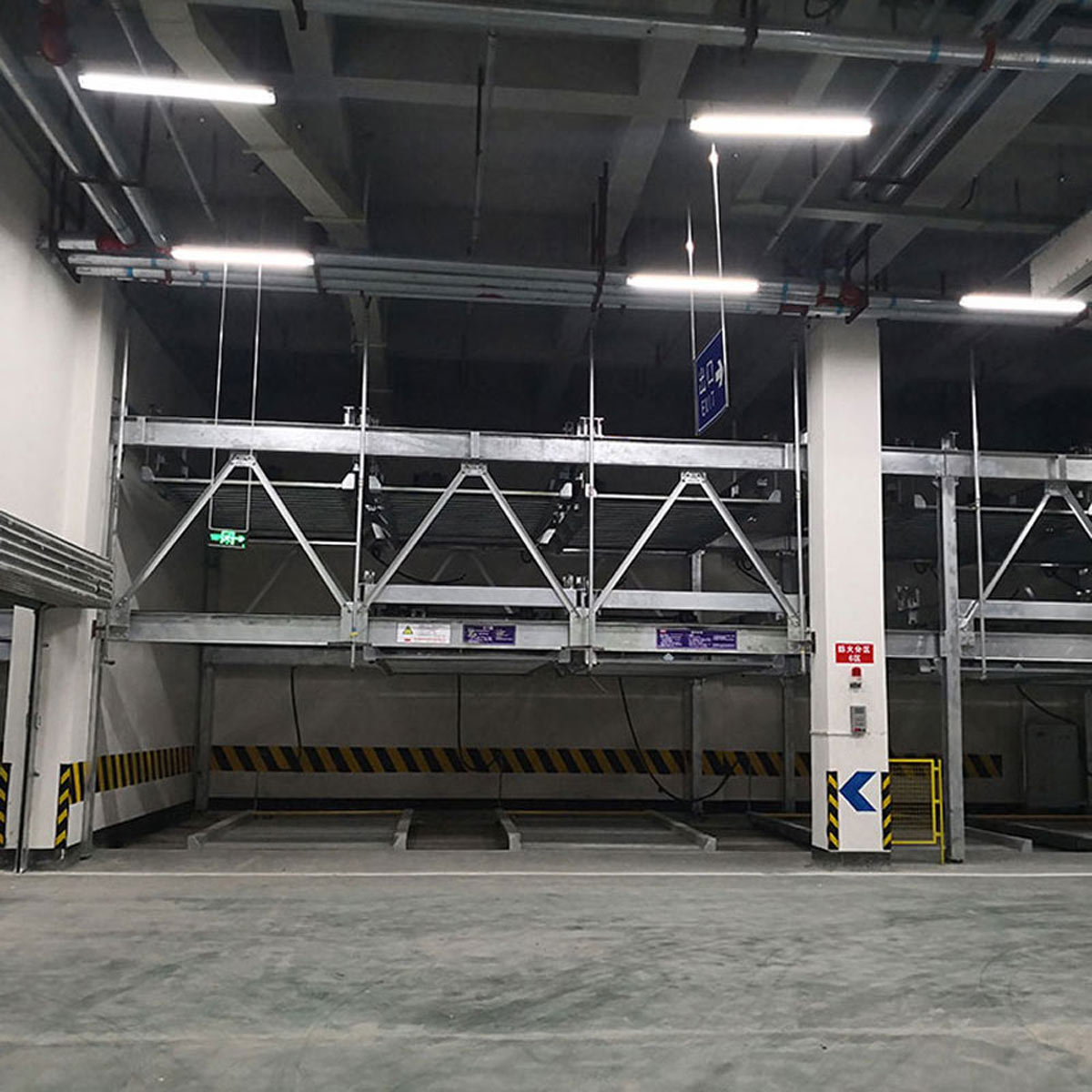 錦江PSH3-D1三層帶一層地坑升降橫移式機械立體停車設備